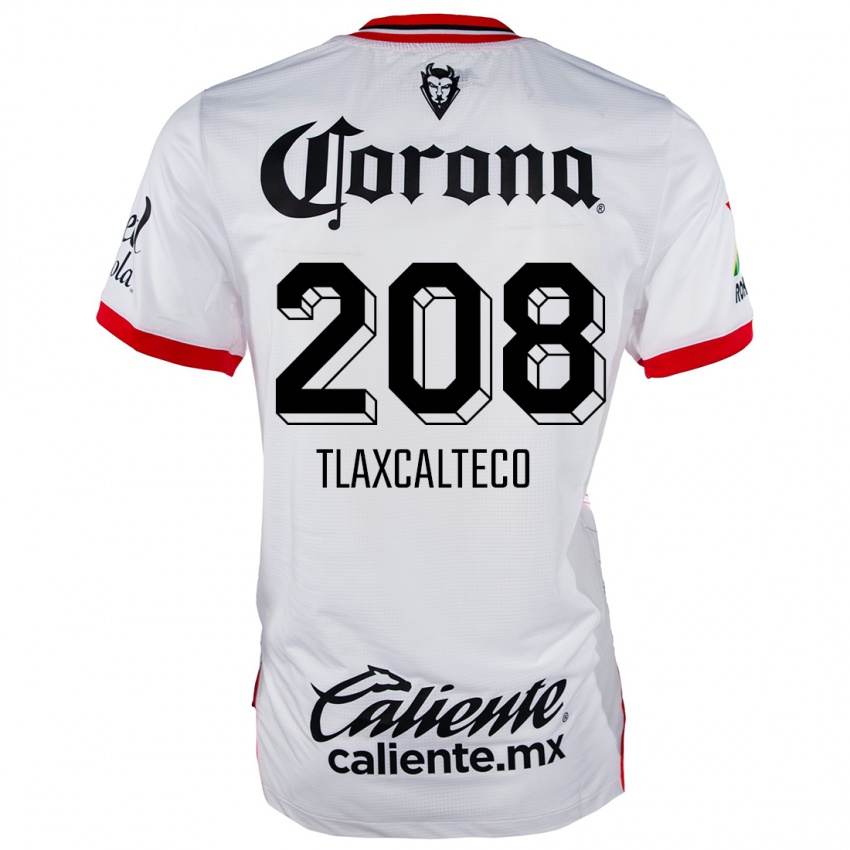 Heren Sait Tlaxcalteco #208 Wit Rood Uitshirt Uittenue 2024/25 T-Shirt