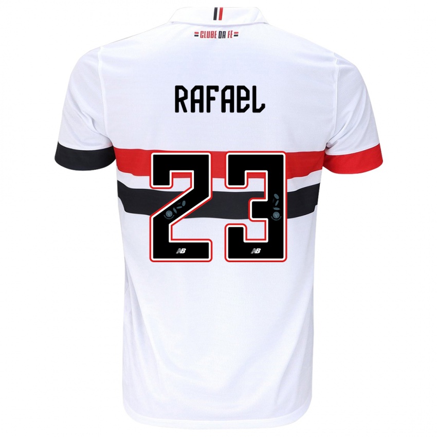 Dames Rafael #23 Wit Rood Zwart Thuisshirt Thuistenue 2024/25 T-Shirt