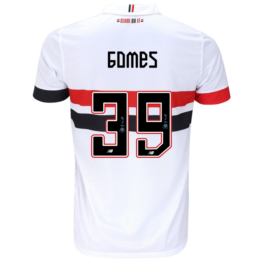 Dames William Gomes #39 Wit Rood Zwart Thuisshirt Thuistenue 2024/25 T-Shirt