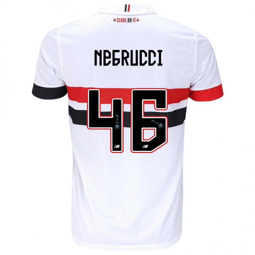 Dames Felipe Negrucci #46 Wit Rood Zwart Thuisshirt Thuistenue 2024/25 T-Shirt