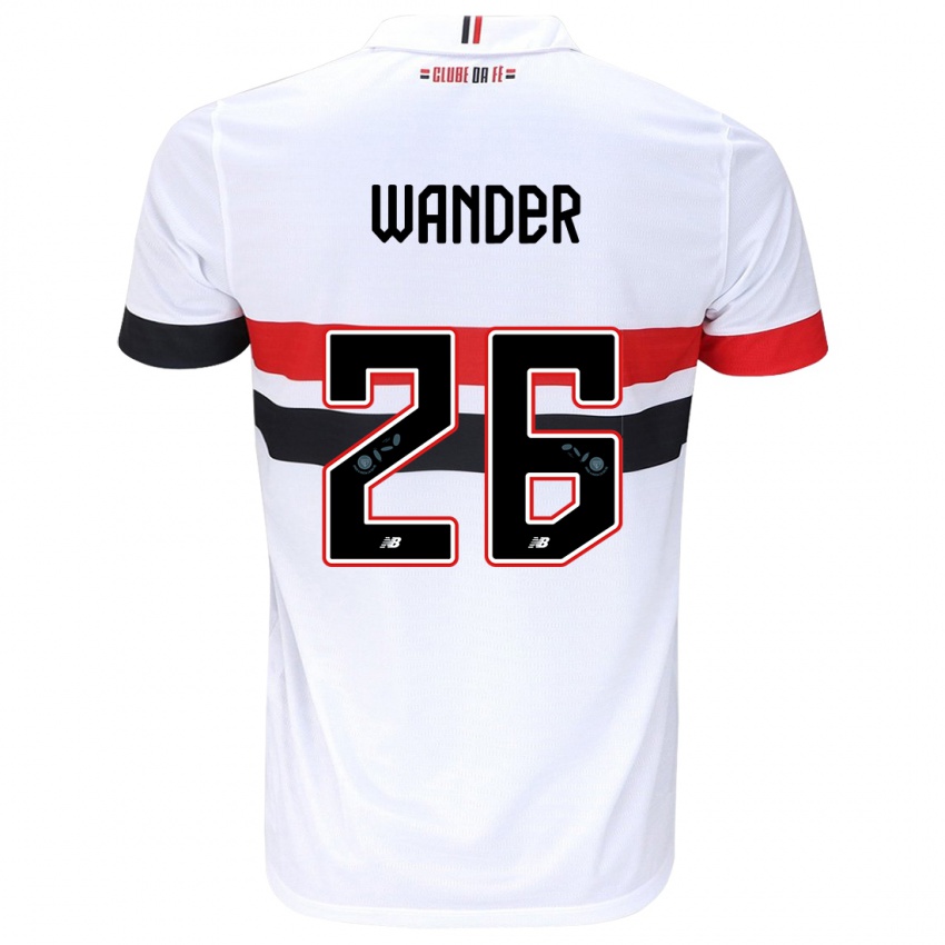 Dames Talles Wander #26 Wit Rood Zwart Thuisshirt Thuistenue 2024/25 T-Shirt