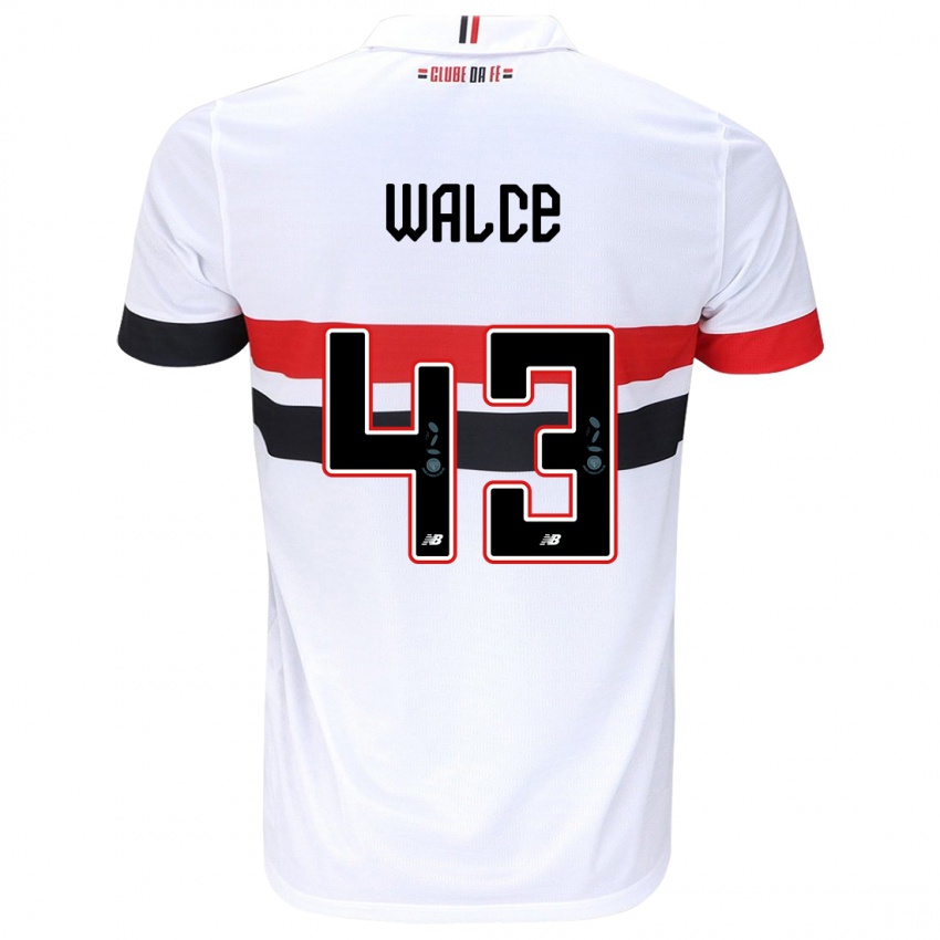 Dames Walce #43 Wit Rood Zwart Thuisshirt Thuistenue 2024/25 T-Shirt