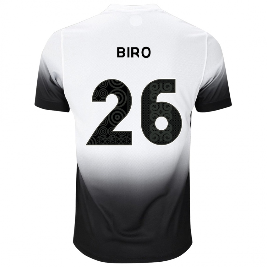 Dames Biro #26 Wit Zwart Thuisshirt Thuistenue 2024/25 T-Shirt