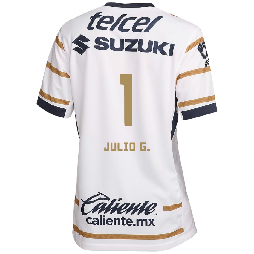 Dames Julio Gonzalez #1 Witte Obsidiaan Thuisshirt Thuistenue 2024/25 T-Shirt