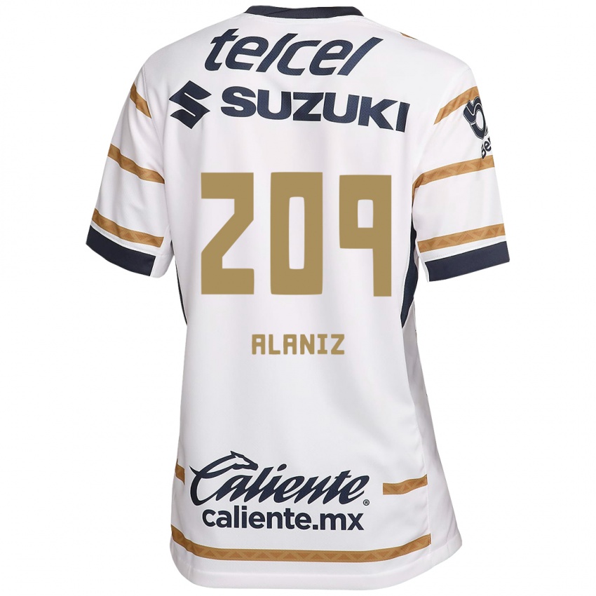 Dames Jorge Alaniz #209 Witte Obsidiaan Thuisshirt Thuistenue 2024/25 T-Shirt