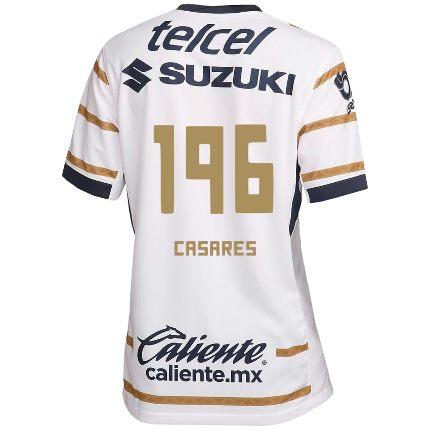 Dames Mateo Casares #196 Witte Obsidiaan Thuisshirt Thuistenue 2024/25 T-Shirt