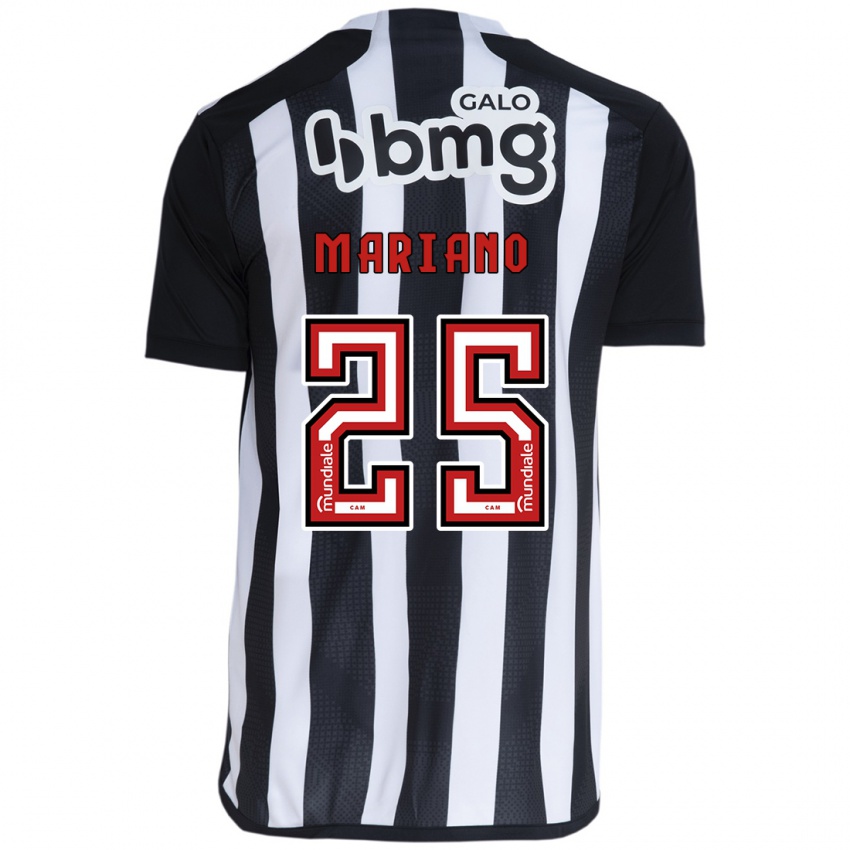 Dames Mariano #25 Wit Zwart Thuisshirt Thuistenue 2024/25 T-Shirt