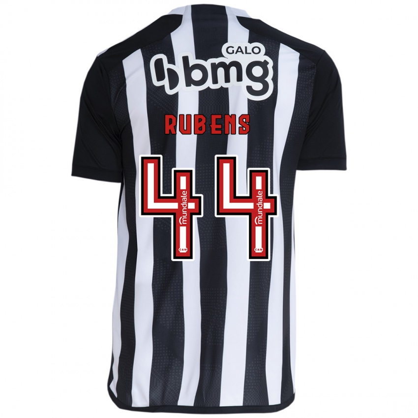 Dames Rubens #44 Wit Zwart Thuisshirt Thuistenue 2024/25 T-Shirt