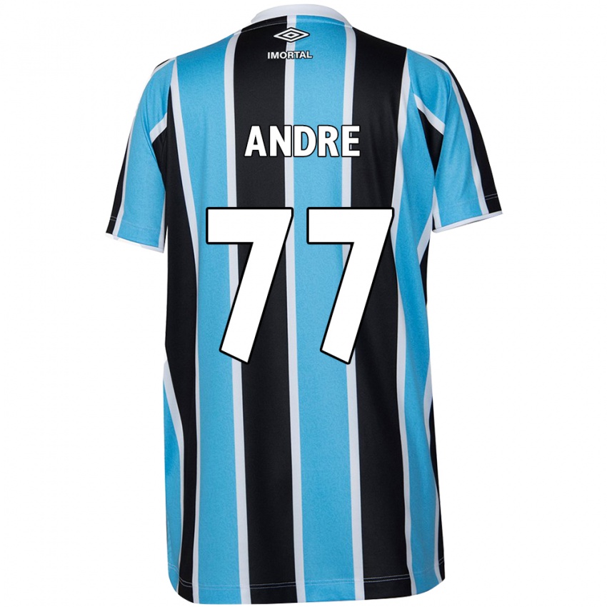 Dames André #77 Blauw Zwart Wit Thuisshirt Thuistenue 2024/25 T-Shirt