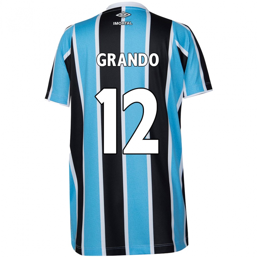 Dames Gabriel Grando #12 Blauw Zwart Wit Thuisshirt Thuistenue 2024/25 T-Shirt