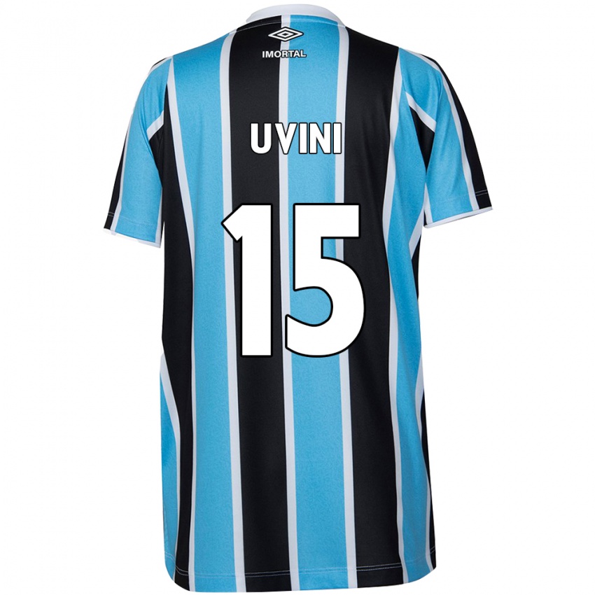 Dames Bruno Uvini #15 Blauw Zwart Wit Thuisshirt Thuistenue 2024/25 T-Shirt