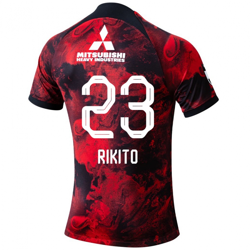 Dames Rikito Inoue #23 Rood Zwart Thuisshirt Thuistenue 2024/25 T-Shirt