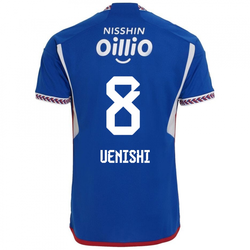 Dames Haruki Uenishi #8 Blauw Wit Rood Thuisshirt Thuistenue 2024/25 T-Shirt