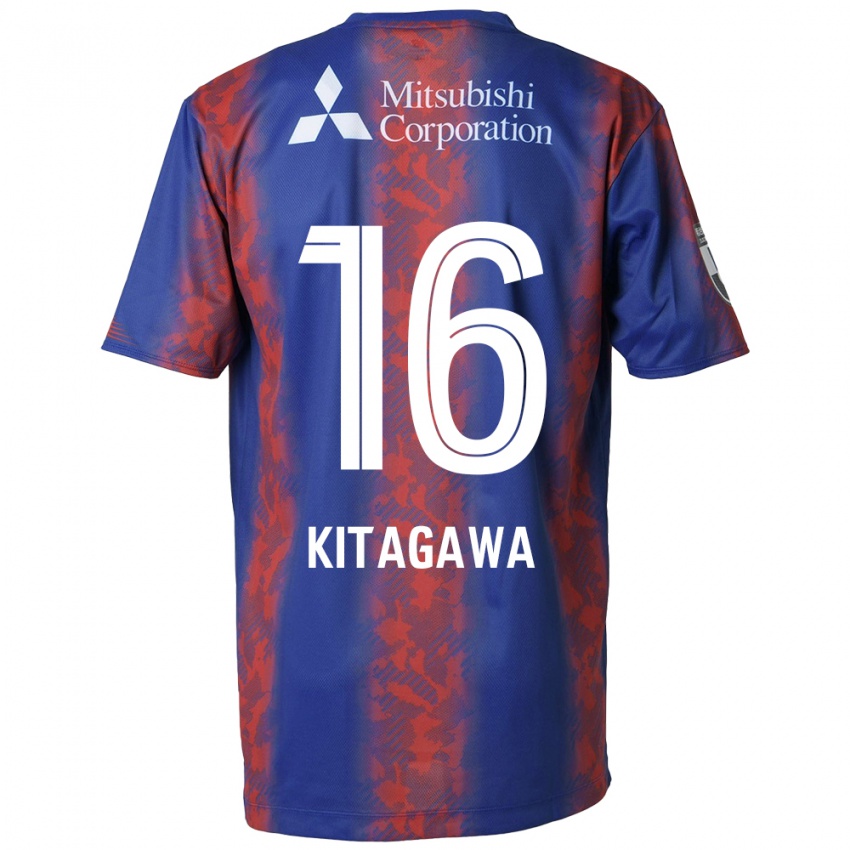 Dames Rento Kitagawa #16 Blauw Rood Thuisshirt Thuistenue 2024/25 T-Shirt