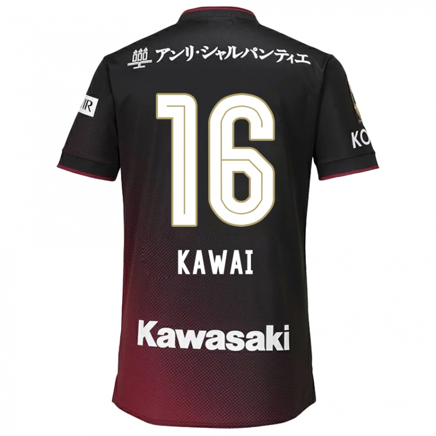 Dames Yuka Kawai #16 Zwart Rood Thuisshirt Thuistenue 2024/25 T-Shirt