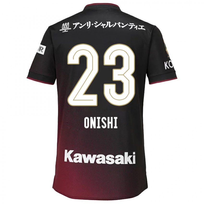 Dames Sota Onishi #23 Zwart Rood Thuisshirt Thuistenue 2024/25 T-Shirt