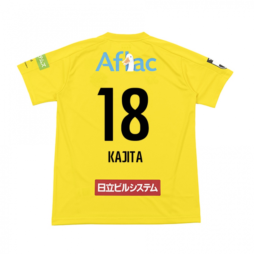 Dames Kento Kajita #18 Geel Zwart Thuisshirt Thuistenue 2024/25 T-Shirt