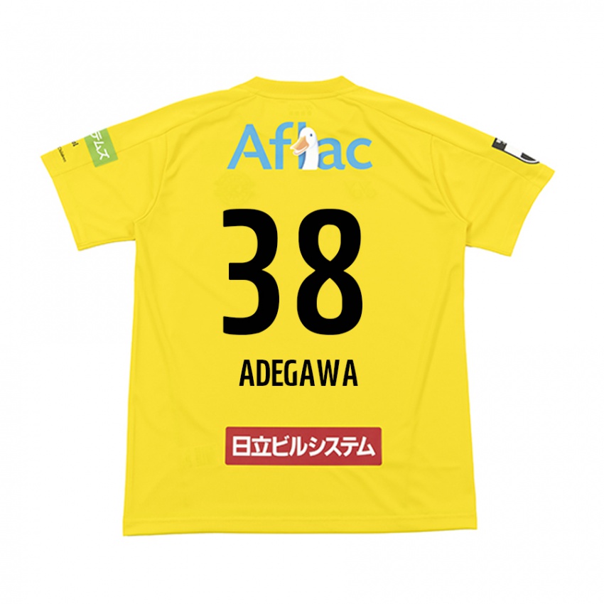 Dames Koa Adegawa #38 Geel Zwart Thuisshirt Thuistenue 2024/25 T-Shirt