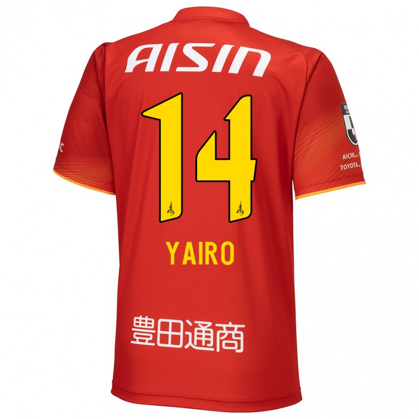 Dames Mahito Yairo #14 Rood Wit Geel Thuisshirt Thuistenue 2024/25 T-Shirt