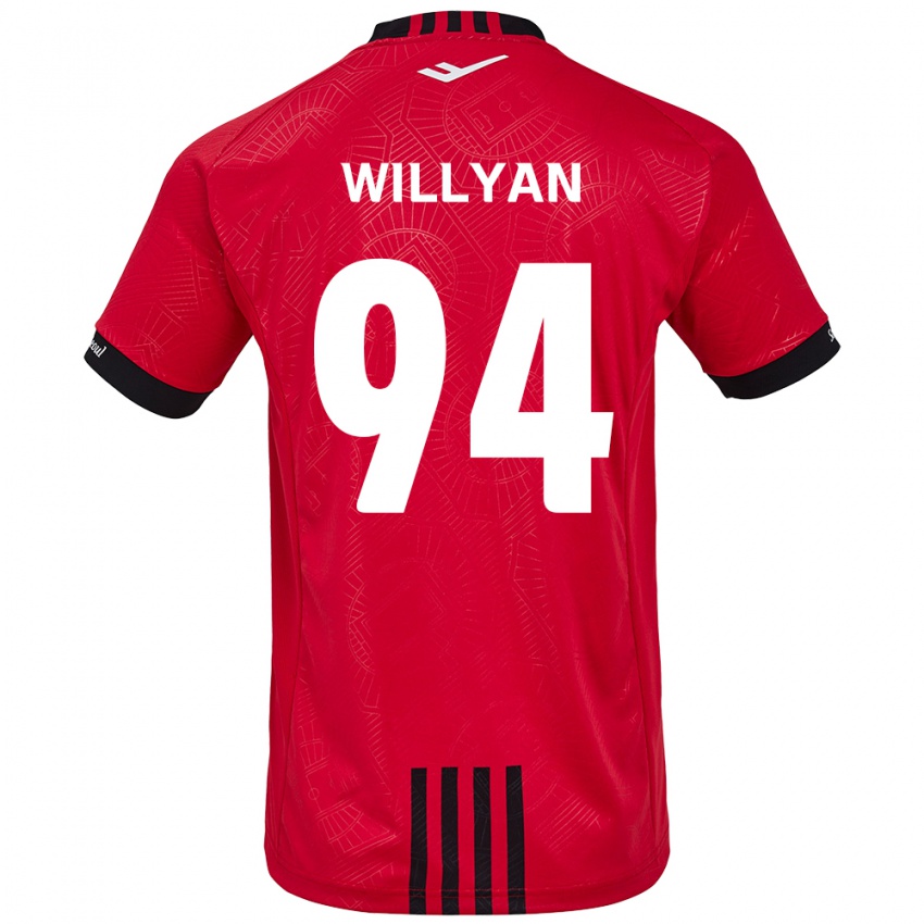 Dames Willyan #94 Rood Zwart Thuisshirt Thuistenue 2024/25 T-Shirt