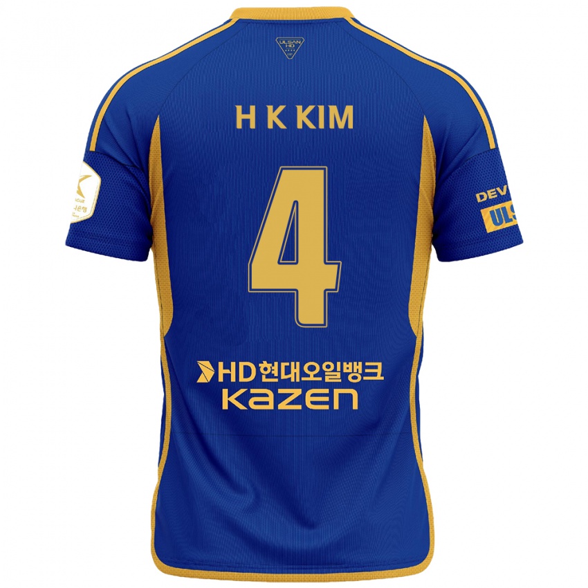 Dames Kee-Hee Kim #4 Blauw Geel Thuisshirt Thuistenue 2024/25 T-Shirt