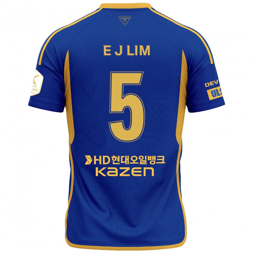 Dames Jong-Eun Lim #5 Blauw Geel Thuisshirt Thuistenue 2024/25 T-Shirt