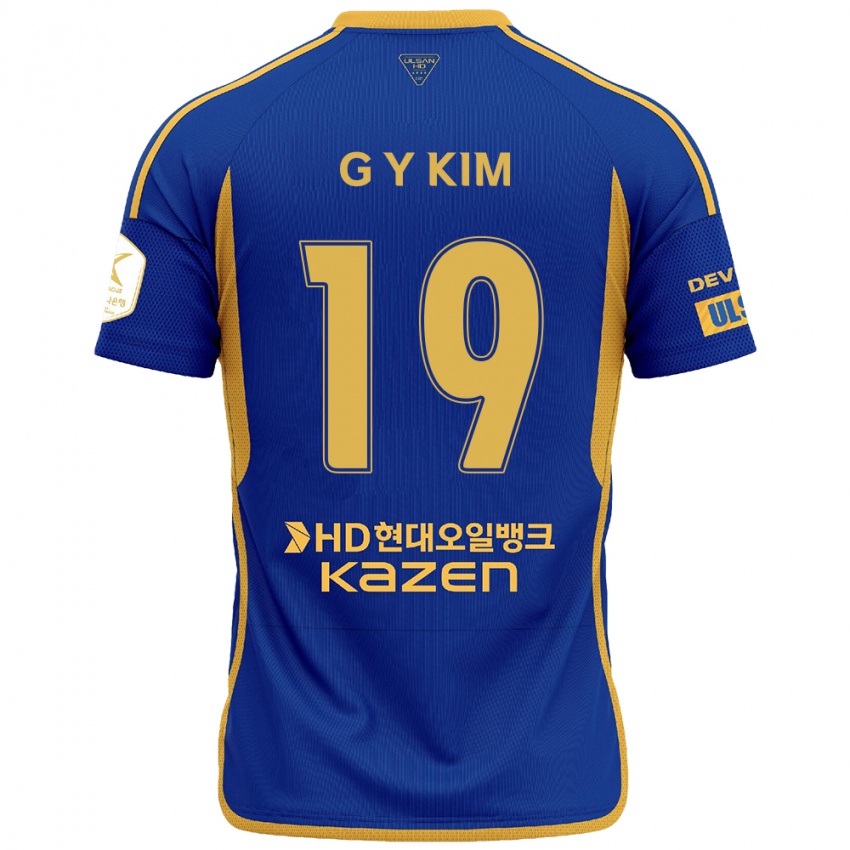 Dames Young-Gwon Kim #19 Blauw Geel Thuisshirt Thuistenue 2024/25 T-Shirt