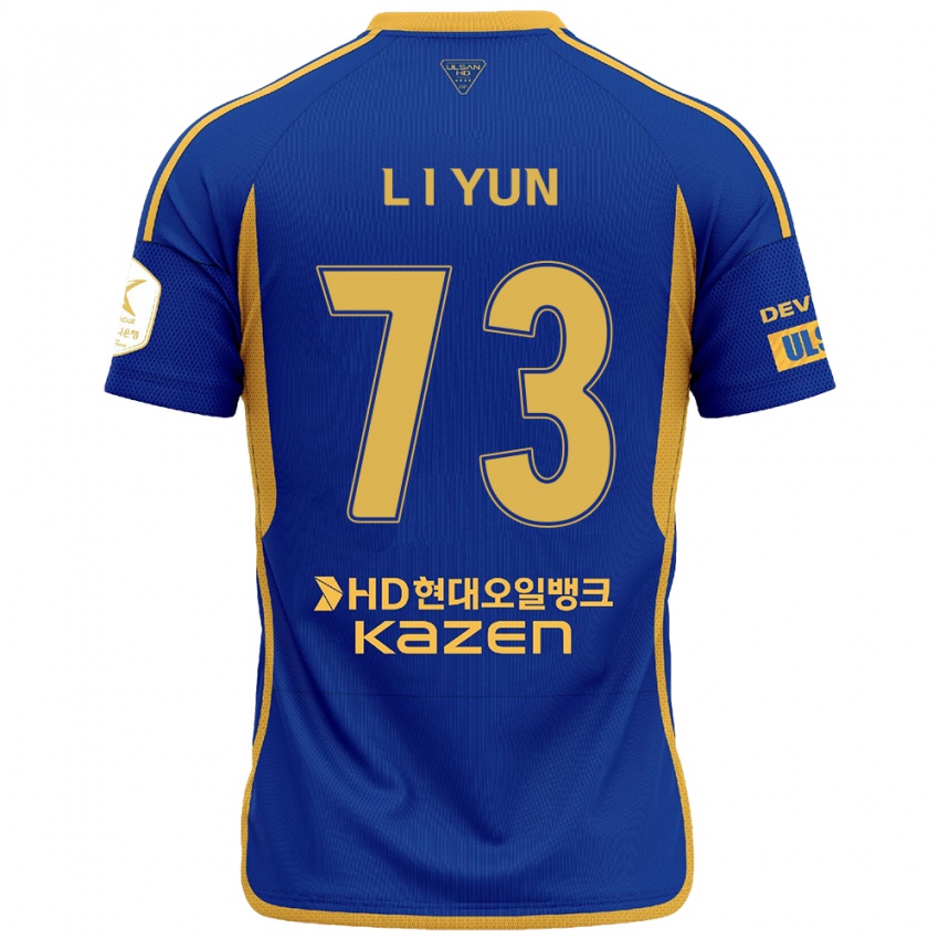 Dames Il-Lok Yun #73 Blauw Geel Thuisshirt Thuistenue 2024/25 T-Shirt