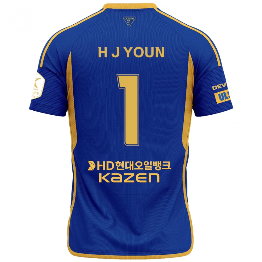 Dames Je-Hun Youn #1 Blauw Geel Thuisshirt Thuistenue 2024/25 T-Shirt