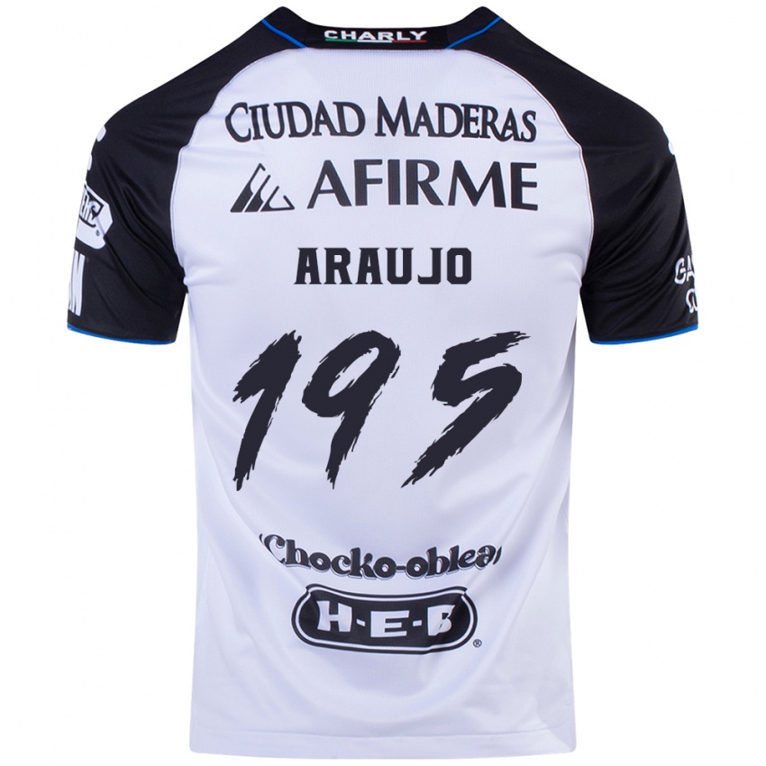 Dames Diego Araujo #195 Zwart Blauw Thuisshirt Thuistenue 2024/25 T-Shirt