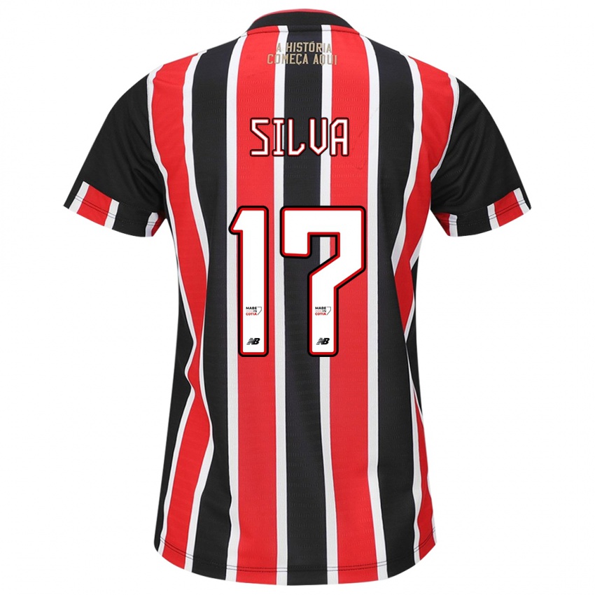 Dames André Silva #17 Zwart Rood Wit Uitshirt Uittenue 2024/25 T-Shirt