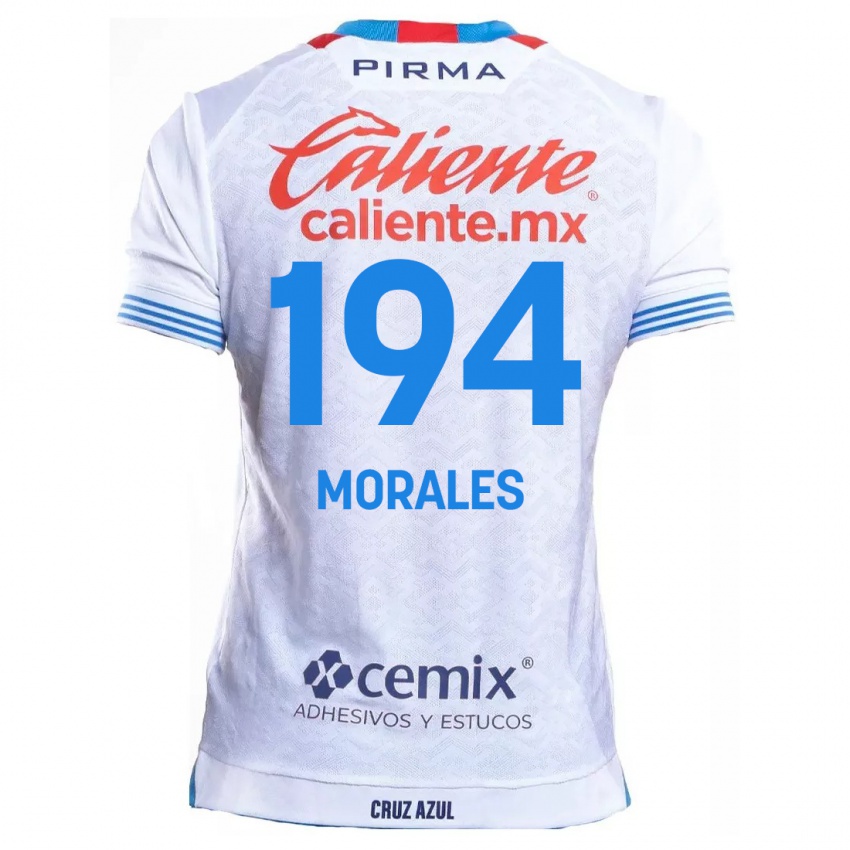 Dames Amaury Morales #194 Wit Blauw Uitshirt Uittenue 2024/25 T-Shirt