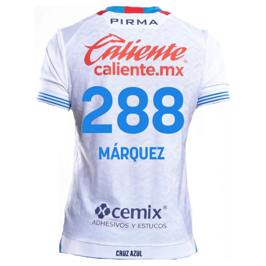 Dames Víctor Márquez #288 Wit Blauw Uitshirt Uittenue 2024/25 T-Shirt