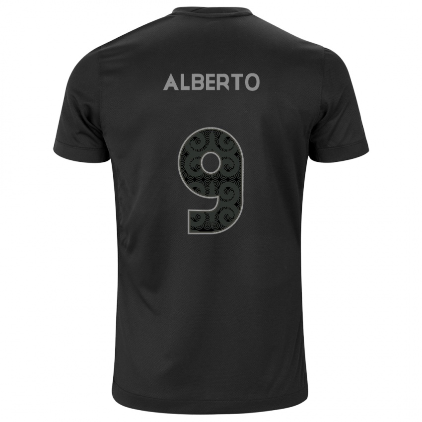 Dames Yuri Alberto #9 Zwart Uitshirt Uittenue 2024/25 T-Shirt