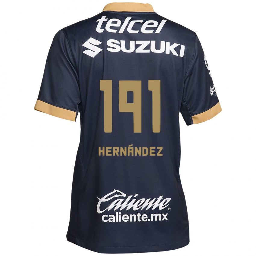 Dames Marco Hernández #191 Obsidiaan Goud Wit Uitshirt Uittenue 2024/25 T-Shirt