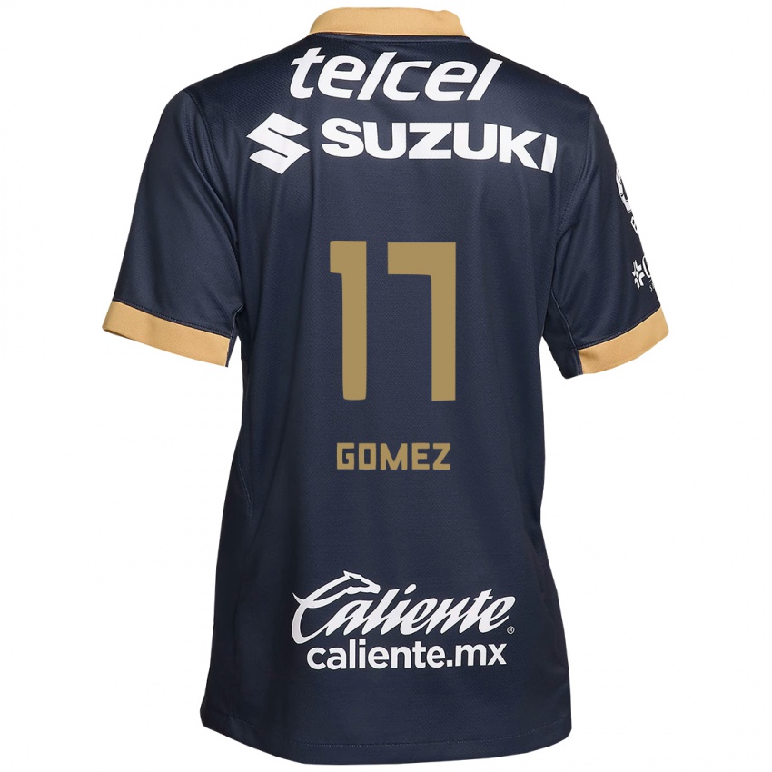 Dames Diana Gomez #17 Obsidiaan Goud Wit Uitshirt Uittenue 2024/25 T-Shirt