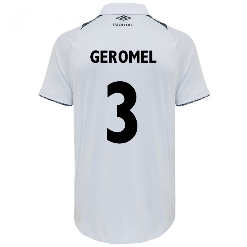 Dames Pedro Geromel #3 Wit Blauw Uitshirt Uittenue 2024/25 T-Shirt