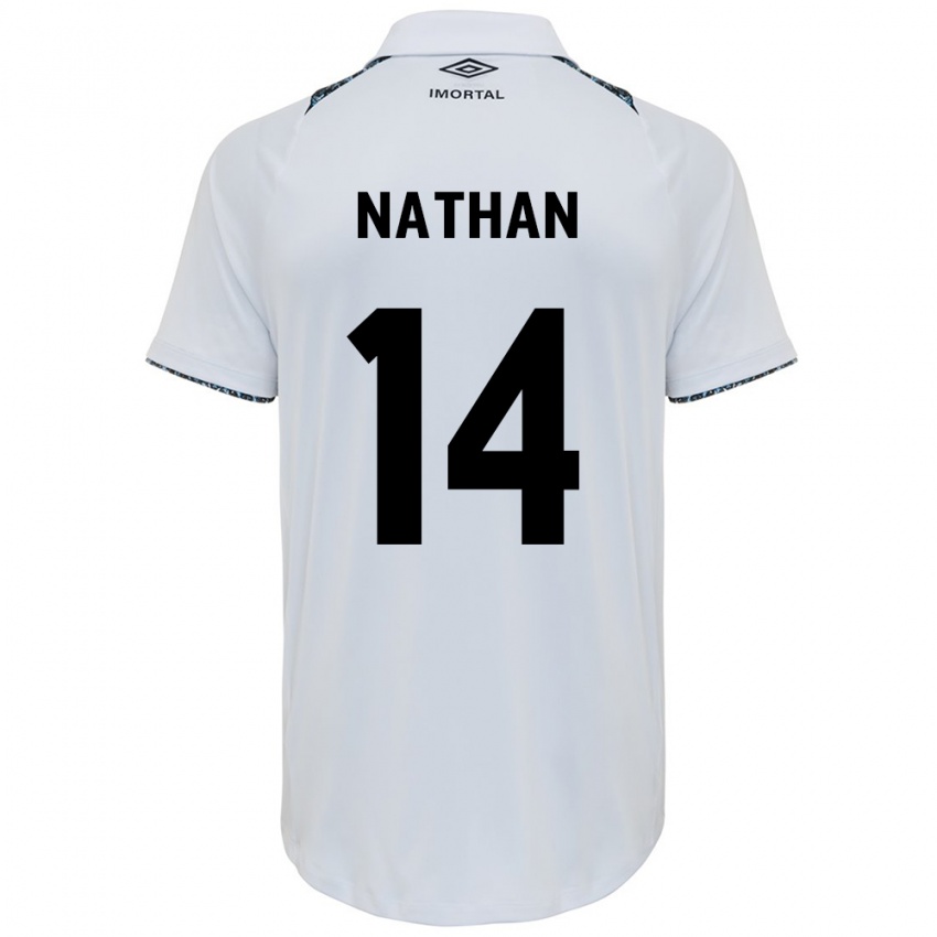 Dames Nathan #14 Wit Blauw Uitshirt Uittenue 2024/25 T-Shirt