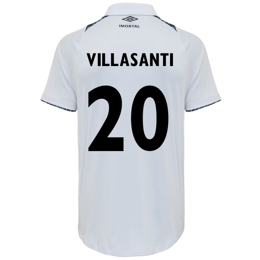 Dames Mathías Villasanti #20 Wit Blauw Uitshirt Uittenue 2024/25 T-Shirt