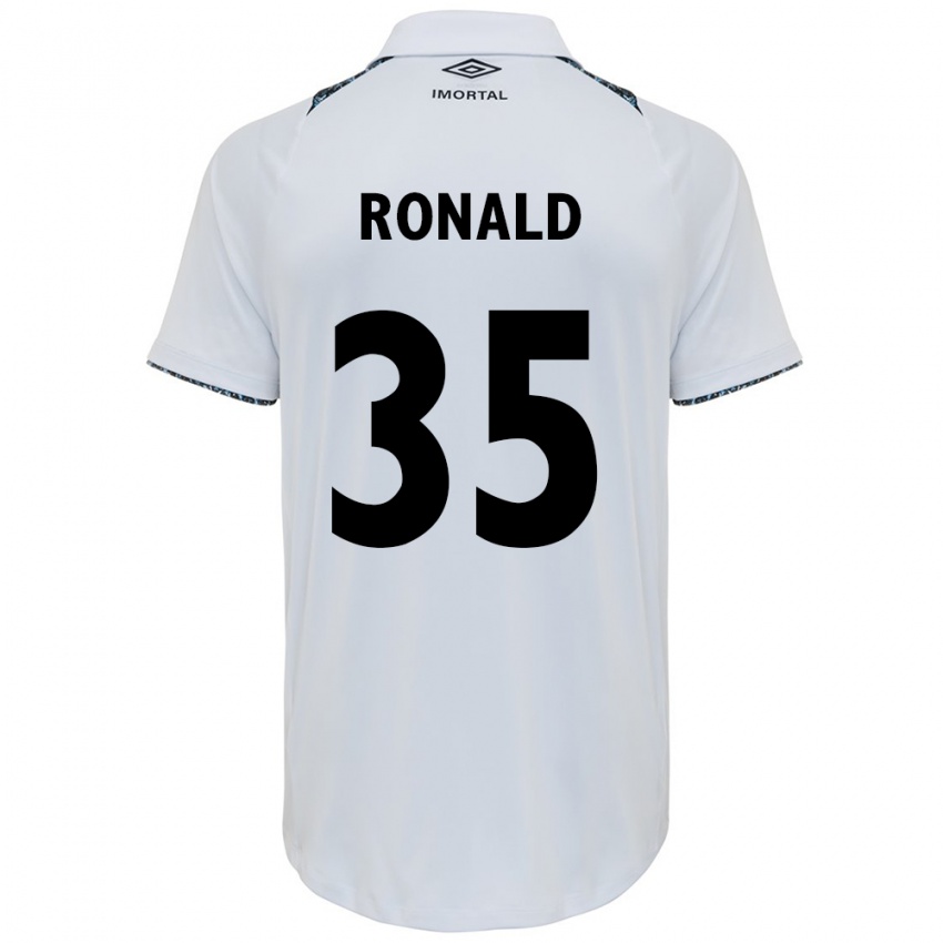 Dames Ronald #35 Wit Blauw Uitshirt Uittenue 2024/25 T-Shirt