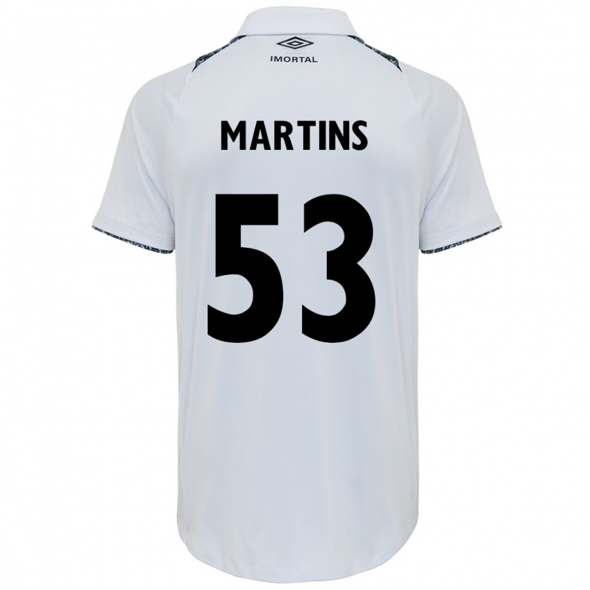 Dames Gustavo Martins #53 Wit Blauw Uitshirt Uittenue 2024/25 T-Shirt