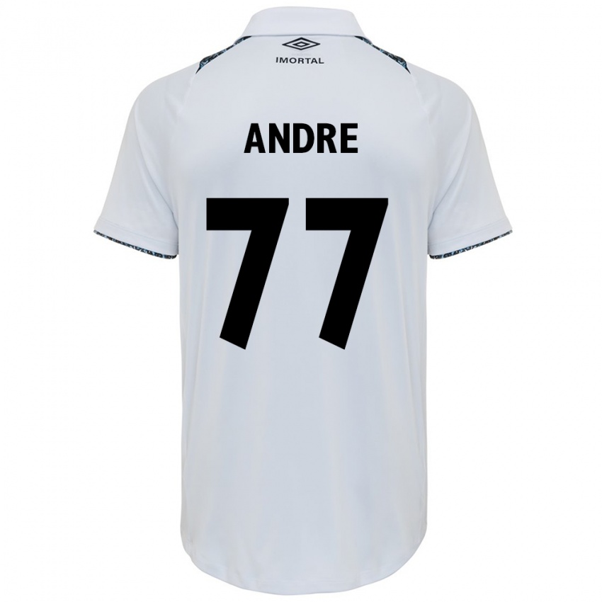 Dames André #77 Wit Blauw Uitshirt Uittenue 2024/25 T-Shirt