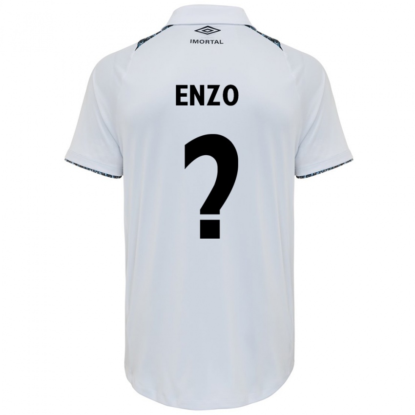 Dames Enzo #0 Wit Blauw Uitshirt Uittenue 2024/25 T-Shirt