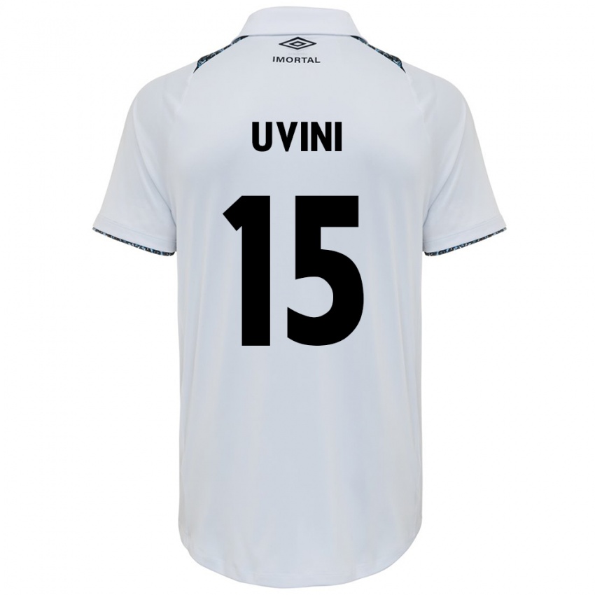 Dames Bruno Uvini #15 Wit Blauw Uitshirt Uittenue 2024/25 T-Shirt