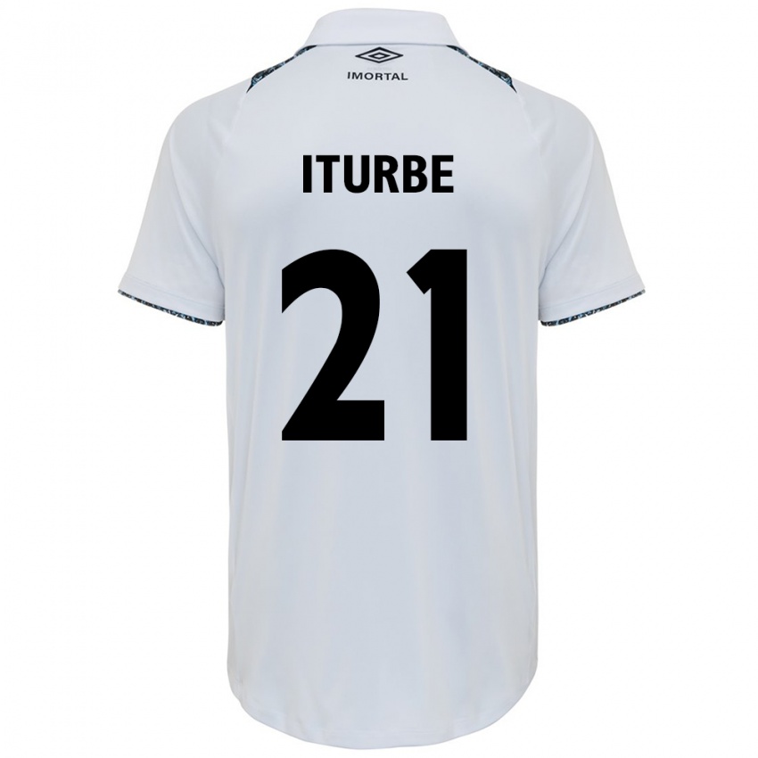 Dames Juan Iturbe #21 Wit Blauw Uitshirt Uittenue 2024/25 T-Shirt