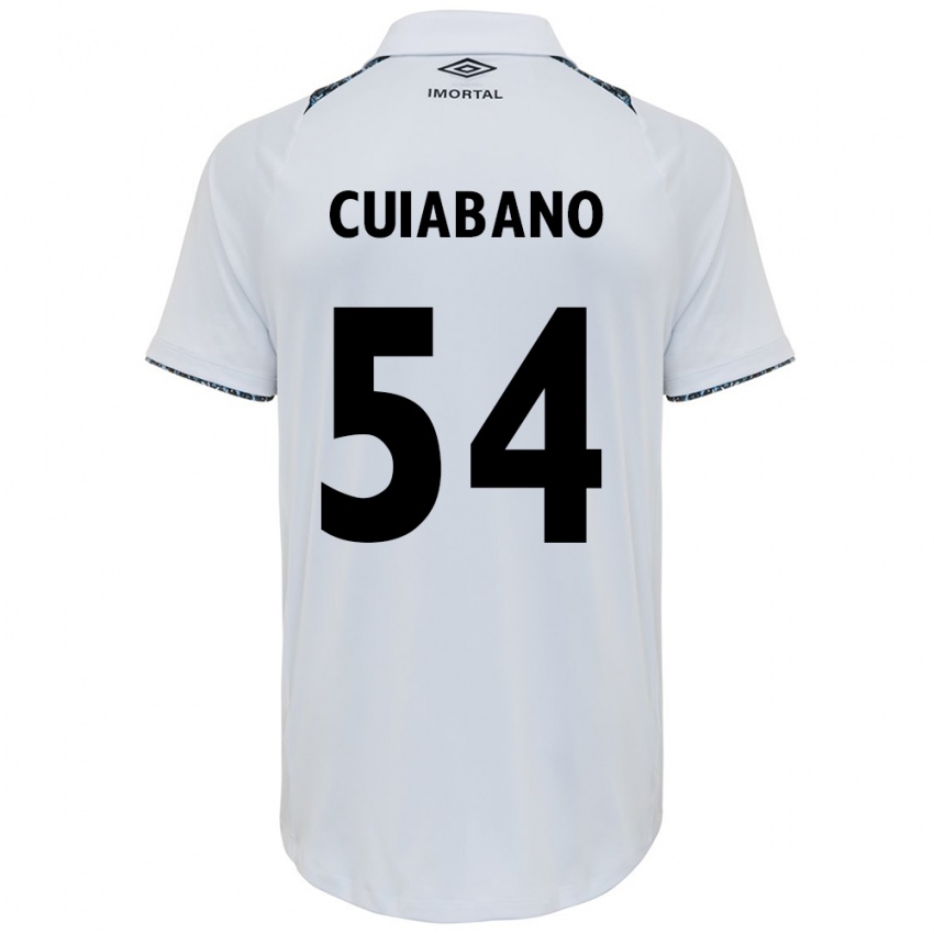 Dames Cuiabano #54 Wit Blauw Uitshirt Uittenue 2024/25 T-Shirt