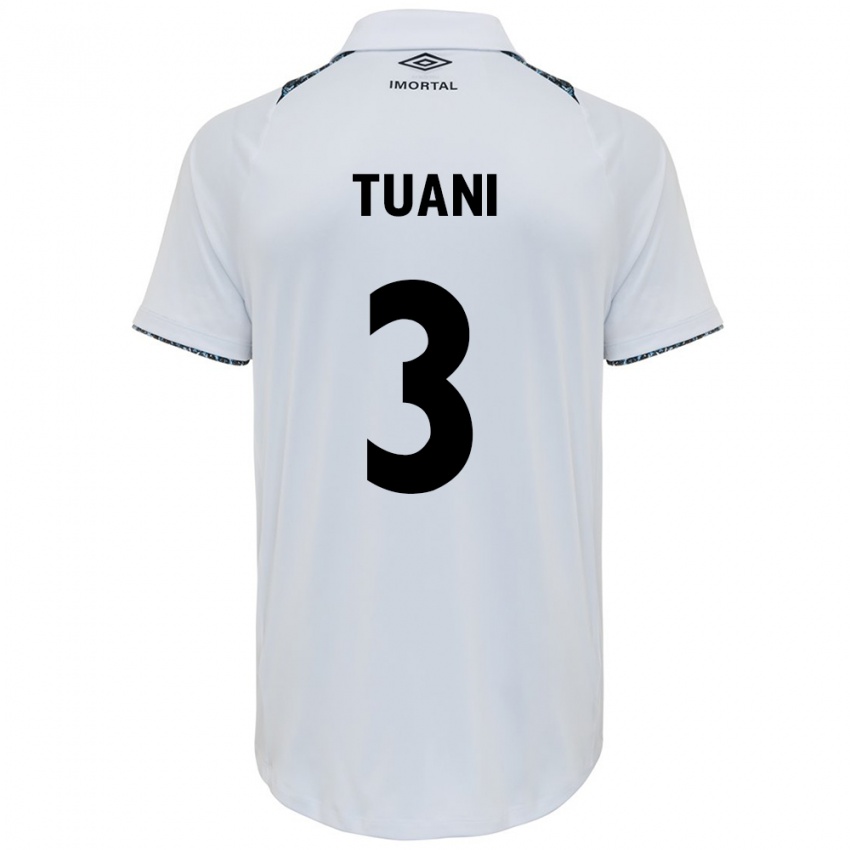 Dames Tuani #3 Wit Blauw Uitshirt Uittenue 2024/25 T-Shirt