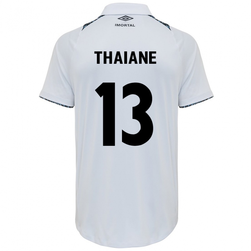 Dames Thaiane #13 Wit Blauw Uitshirt Uittenue 2024/25 T-Shirt