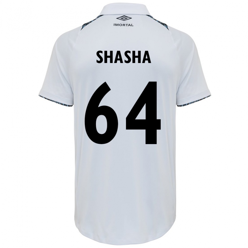 Dames Shashá #64 Wit Blauw Uitshirt Uittenue 2024/25 T-Shirt