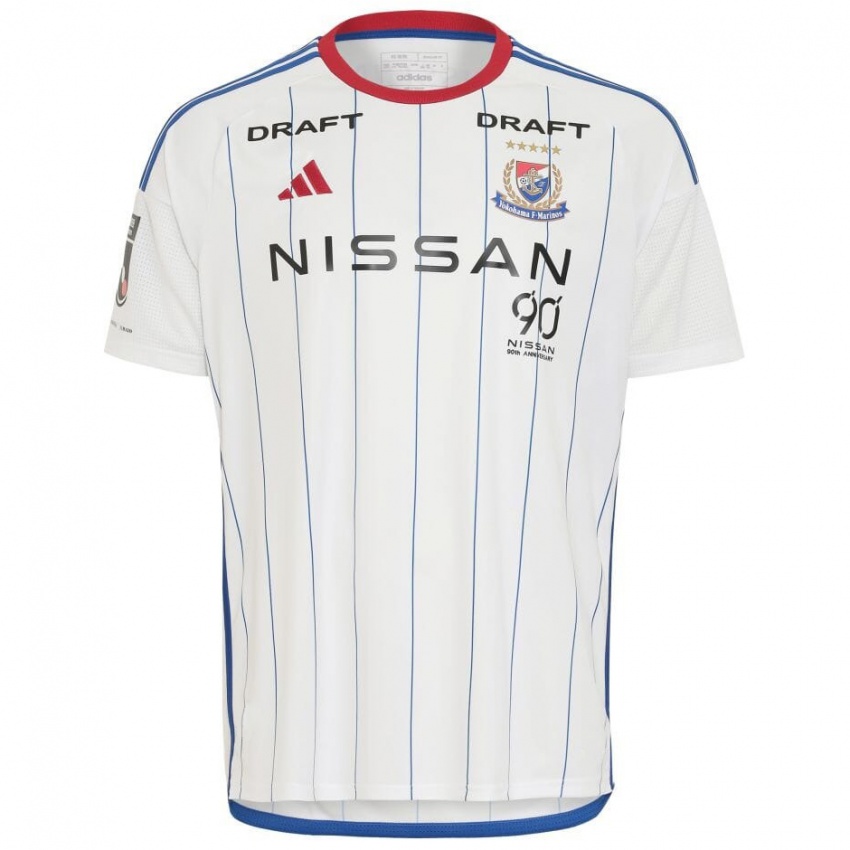 Dames Takuma Nishimura #0 Wit Blauw Rood Uitshirt Uittenue 2024/25 T-Shirt